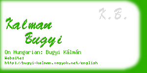 kalman bugyi business card