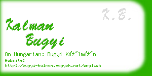kalman bugyi business card